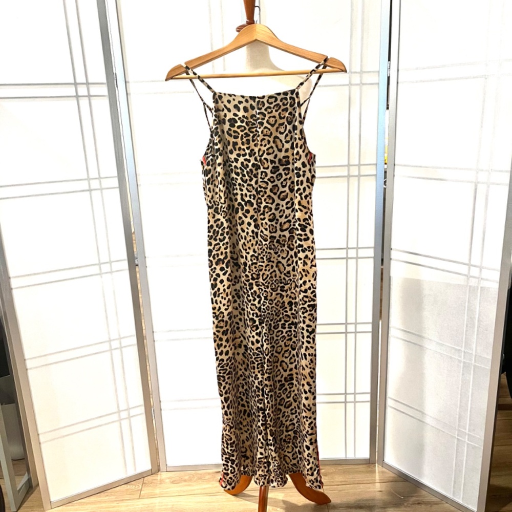 Topshop Leopard Print Jumpsuit With Side Red Stri… - image 2